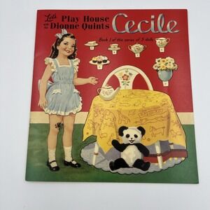 Vintage Dionne Quints Cecile Paper Doll Book 1993 B Shackman Uncut Reproduction